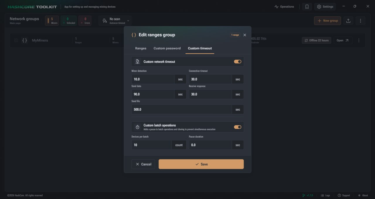 Настройка групп в HashCore Toolkit для стабильного майнинга и эффективного управления устройствами